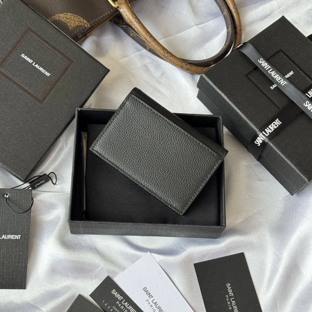 SAINT LAURENT 693492 2025 Autumn Winter New Products Business Card Holder Wallet - Detail view 2