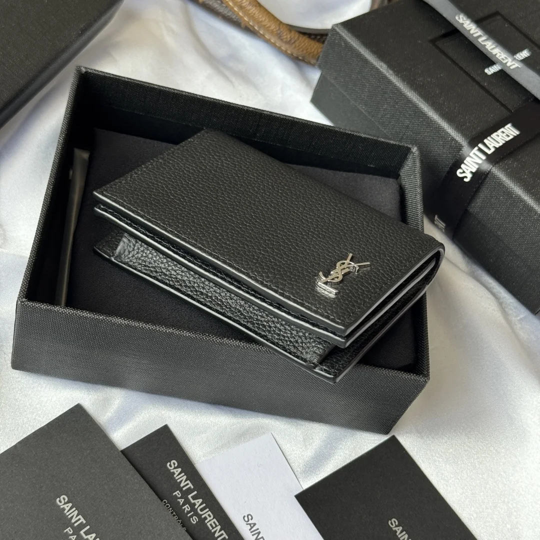 SAINT LAURENT 693492 2025 Autumn Winter New Products Business Card Holder Wallet - Detail view 3