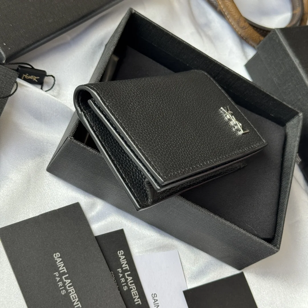 SAINT LAURENT 693492 2025 Autumn Winter New Products Business Card Holder Wallet - Detail view 4