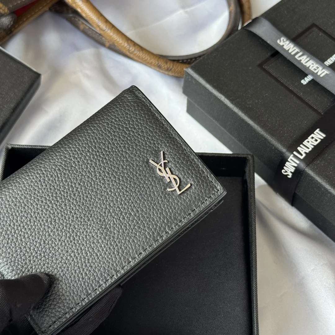 SAINT LAURENT 693492 2025 Autumn Winter New Products Business Card Holder Wallet - Detail view 5