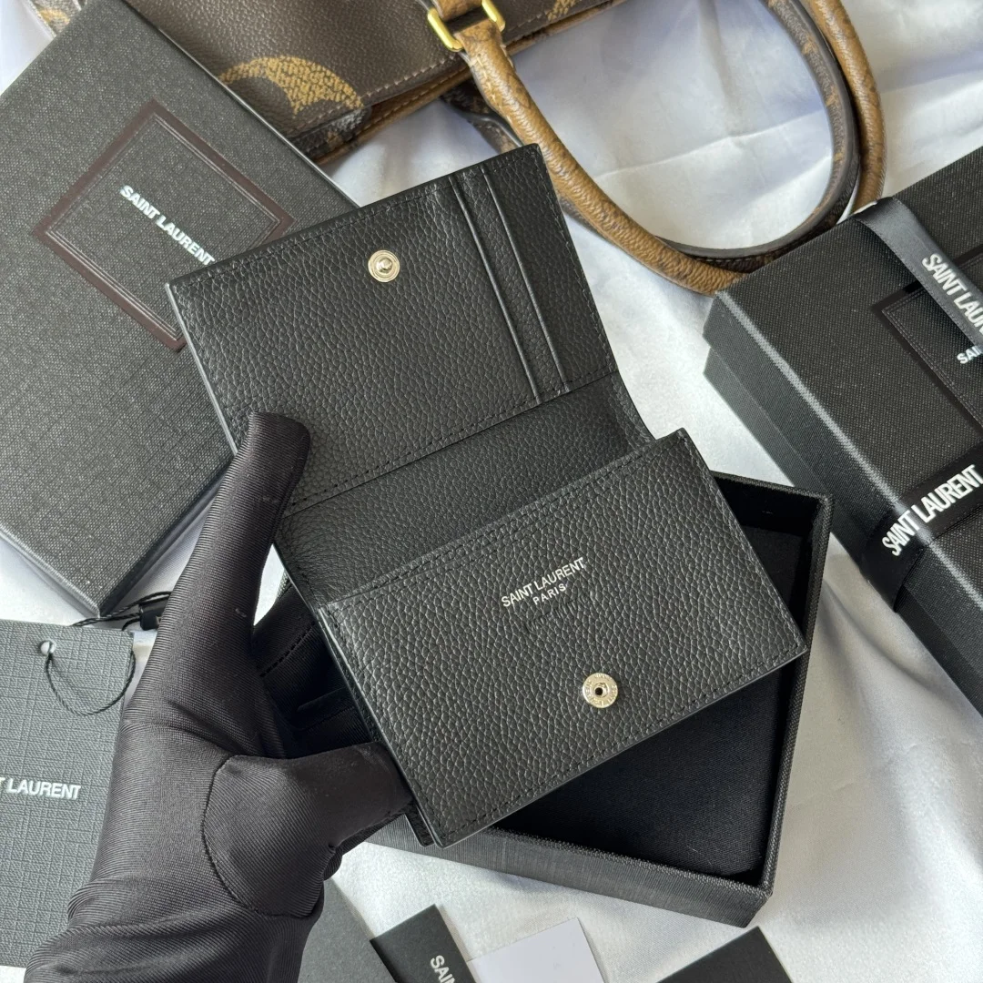 SAINT LAURENT 693492 2025 Autumn Winter New Products Business Card Holder Wallet - Detail view 6