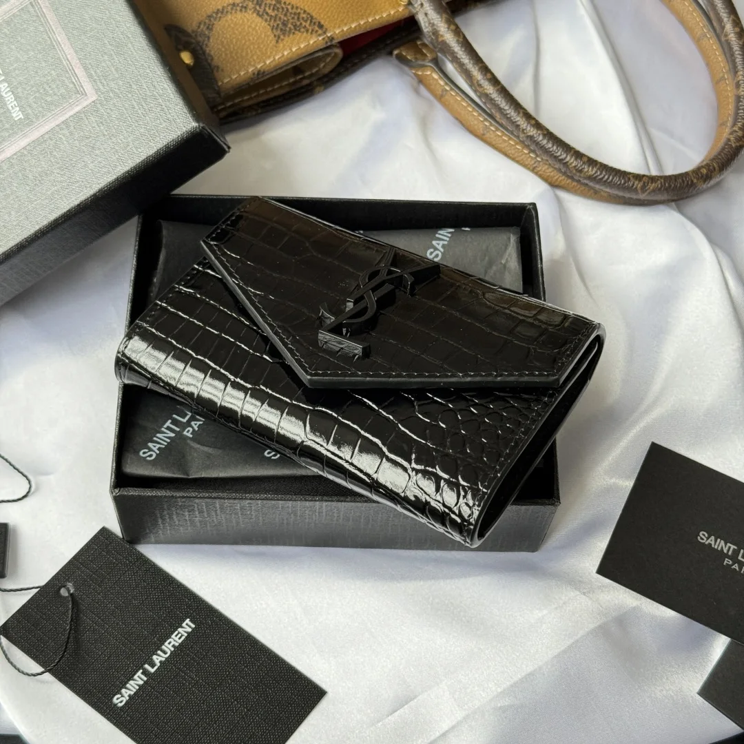 SAINT LAURENT 414404 Two-Fold Short Wallet Card Holder Coin Purse - Detail view 3
