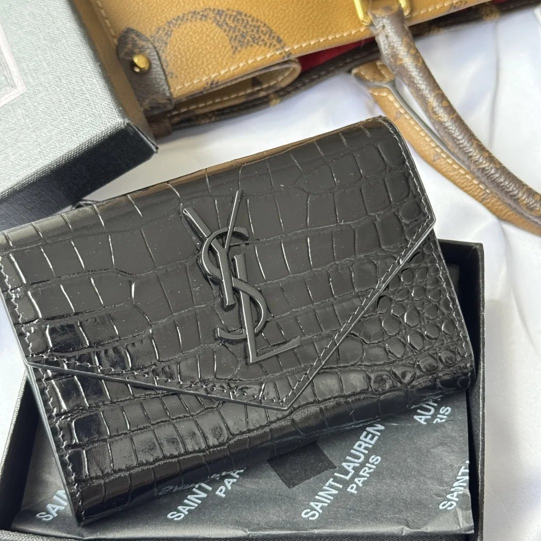 SAINT LAURENT 414404 Two-Fold Short Wallet Card Holder Coin Purse - Detail view 5