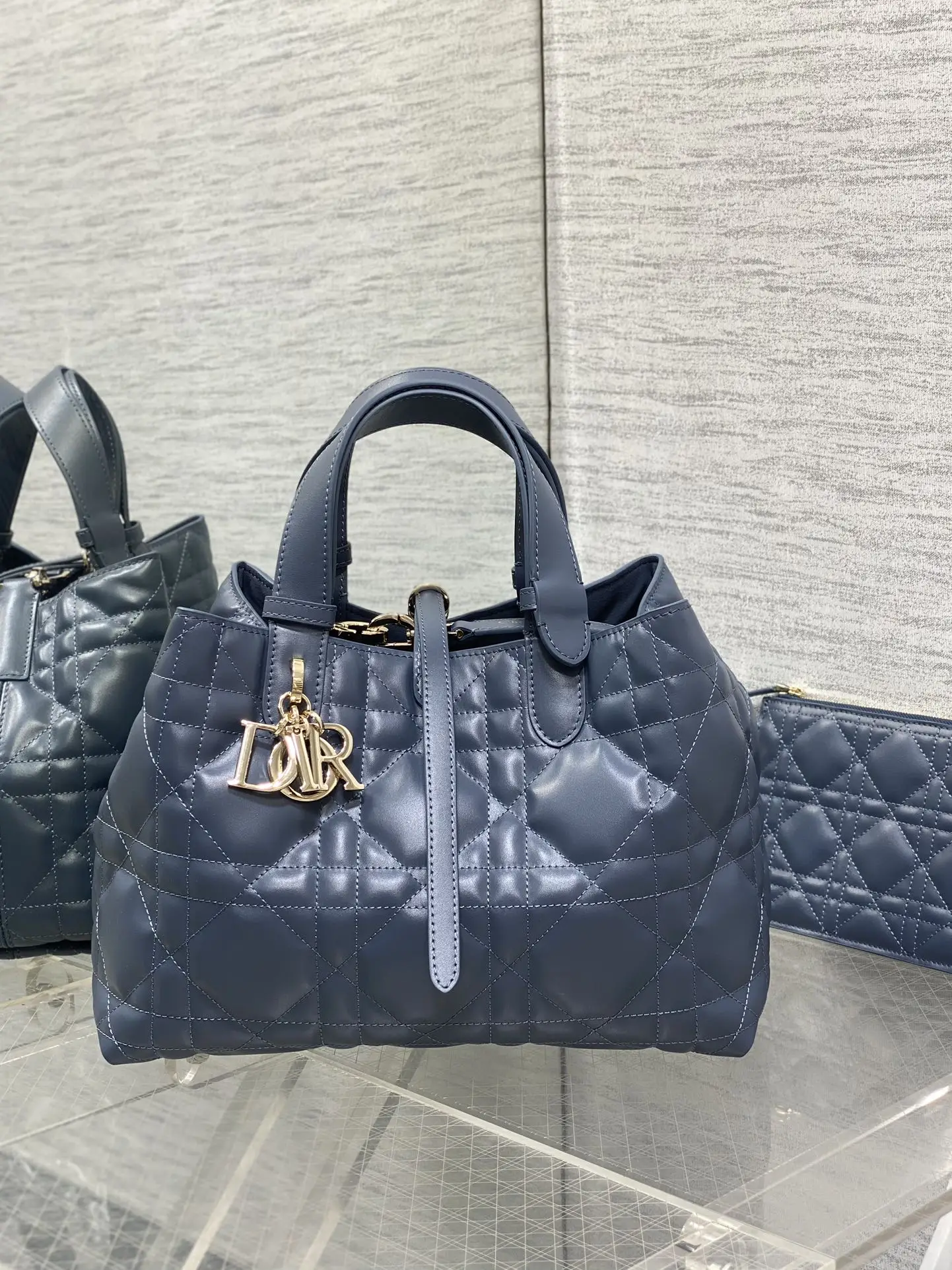 迪奥丹宁蓝Toujours系列 中号 女士手提包 - 细节图 1