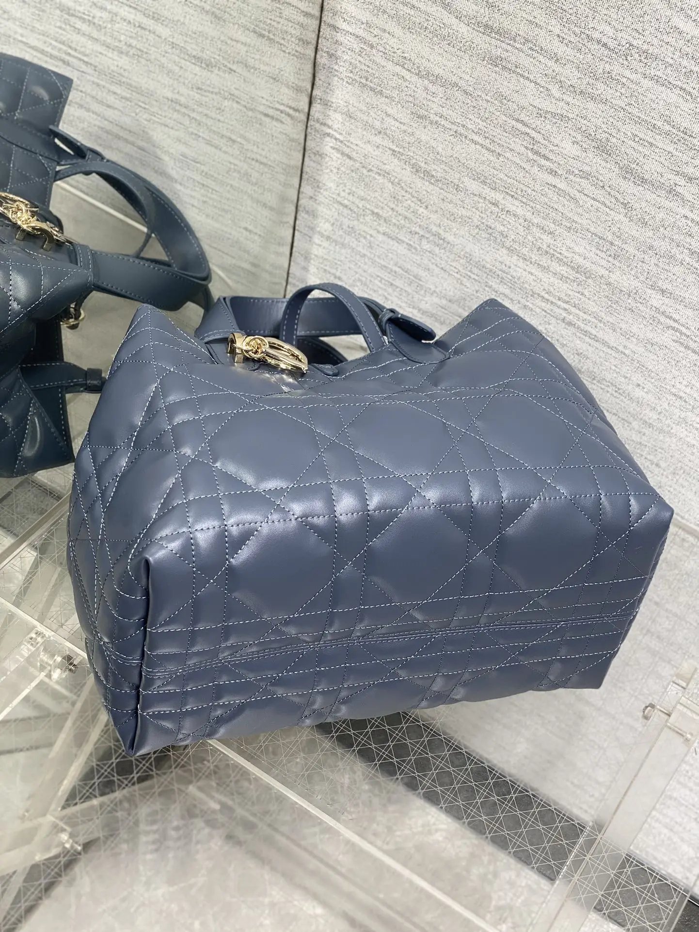 迪奥丹宁蓝Toujours系列 中号 女士手提包 - 细节图 7