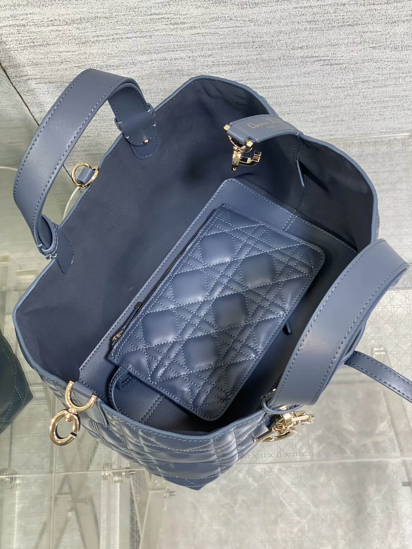 迪奥丹宁蓝Toujours系列 中号 女士手提包 - 细节图 8