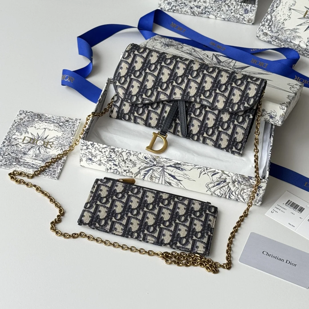 Dior S5614CTZQ-M928-TU SaddleWoc Chain Bag