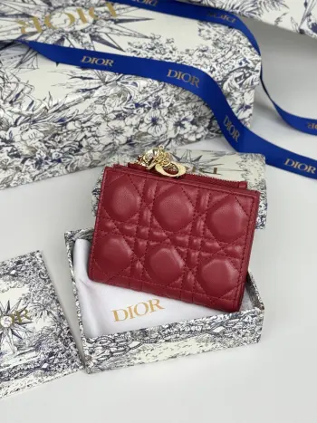 S6037UBHZ_M928 Caro Dahlia Lambskin Card Holder Wallet
