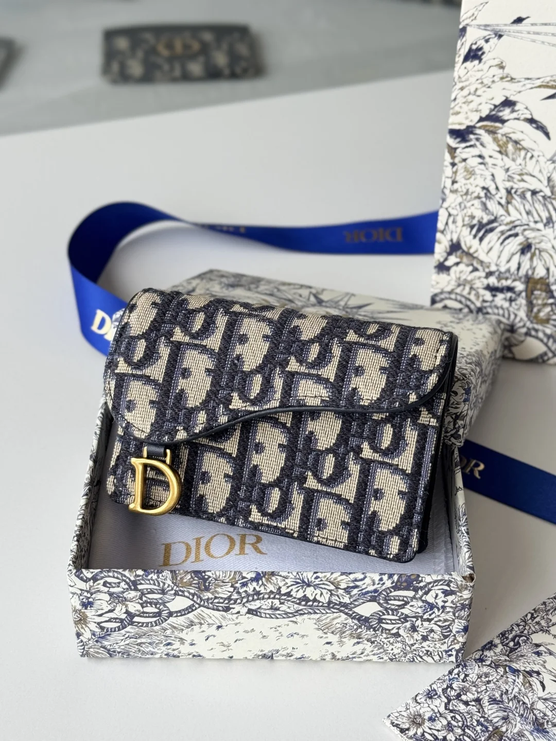 Dior New Saddle Card Holder Coin Purse - Detail view 2