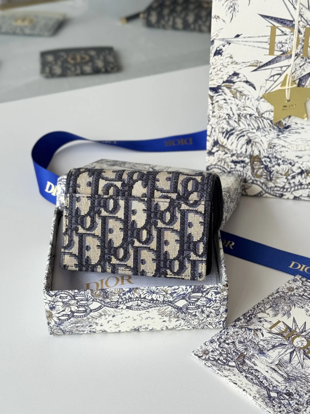 Dior New Saddle Card Holder Coin Purse - Detail view 3