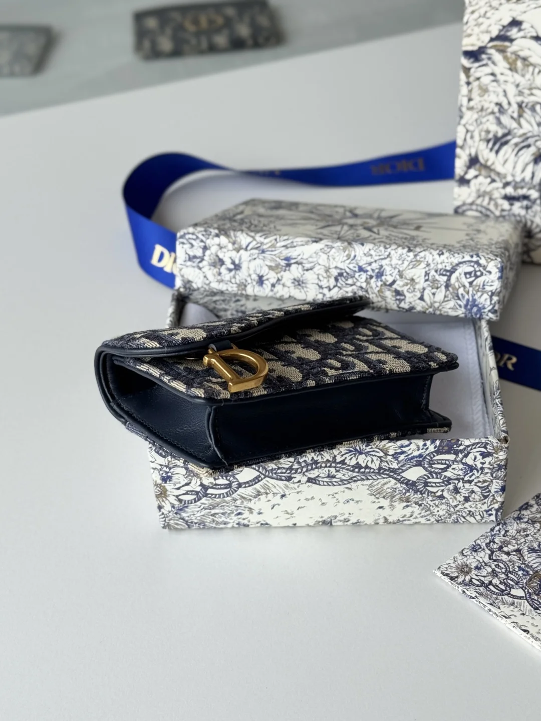 Dior New Saddle Card Holder Coin Purse - Detail view 4