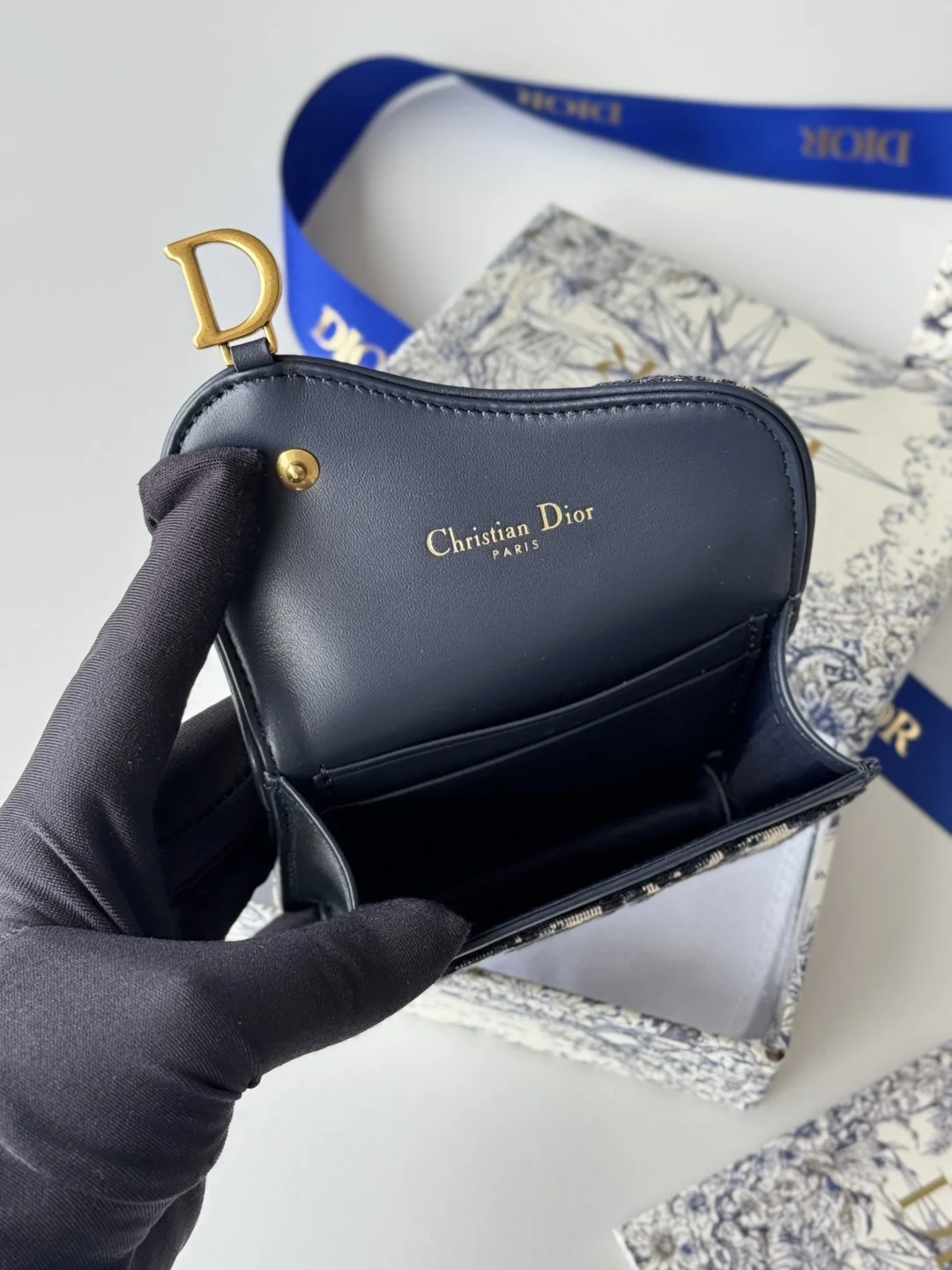 Dior New Saddle Card Holder Coin Purse - Detail view 9