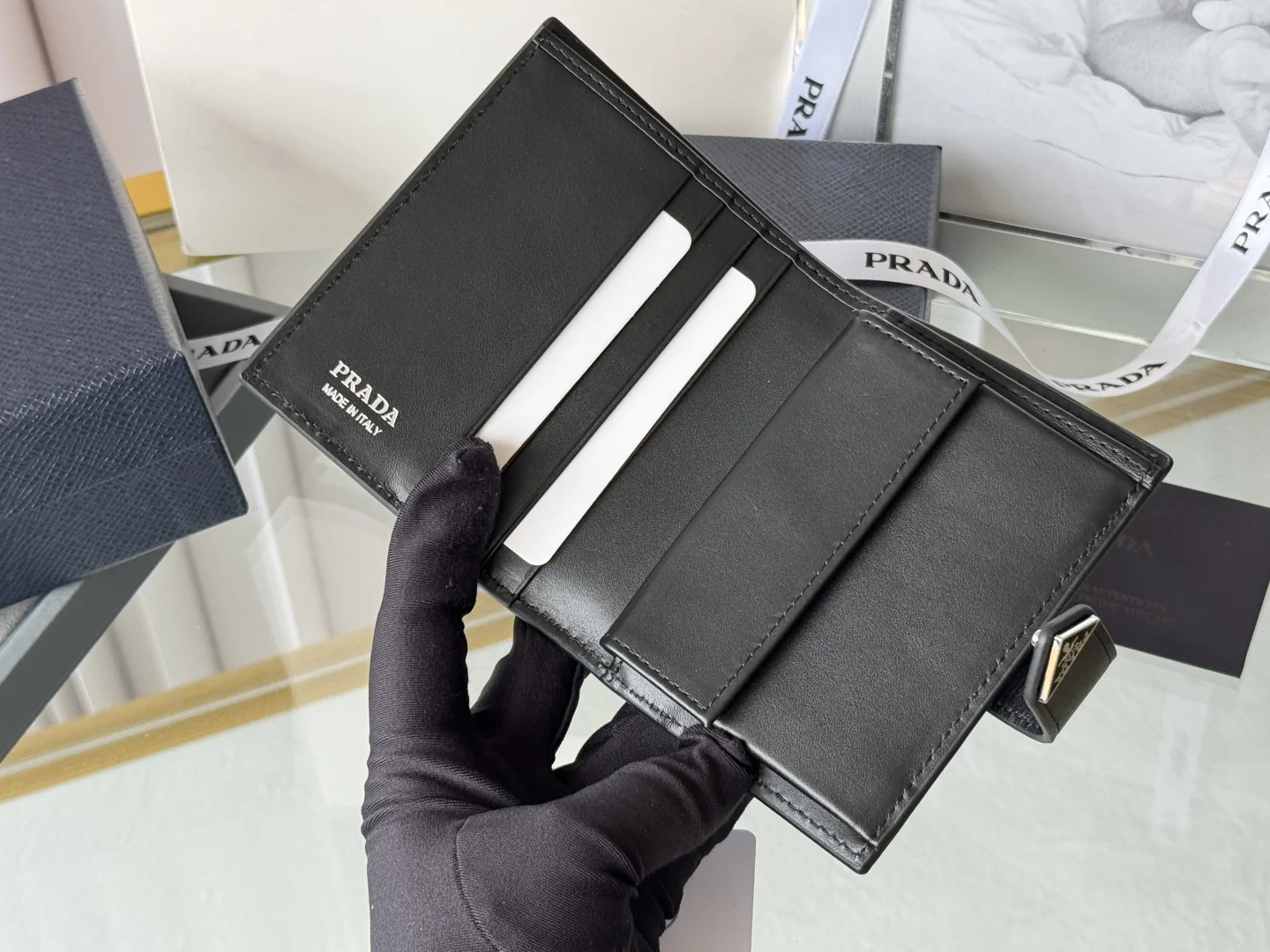 Prada 1MV204 Small Card Holder Wallet - Detail view 8
