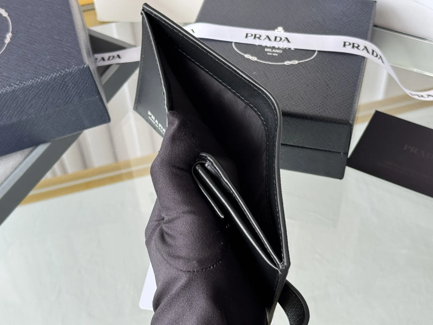Prada 1MV204 Small Card Holder Wallet - Detail view 12