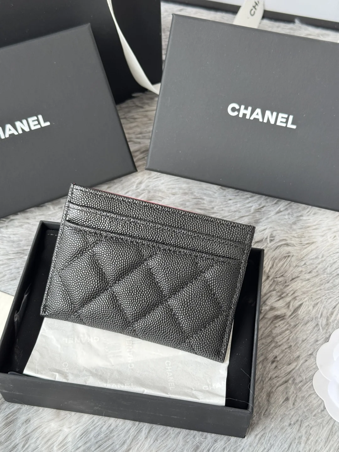 Chanel AP3188 pebble grain hollow card holder - Detail view 3