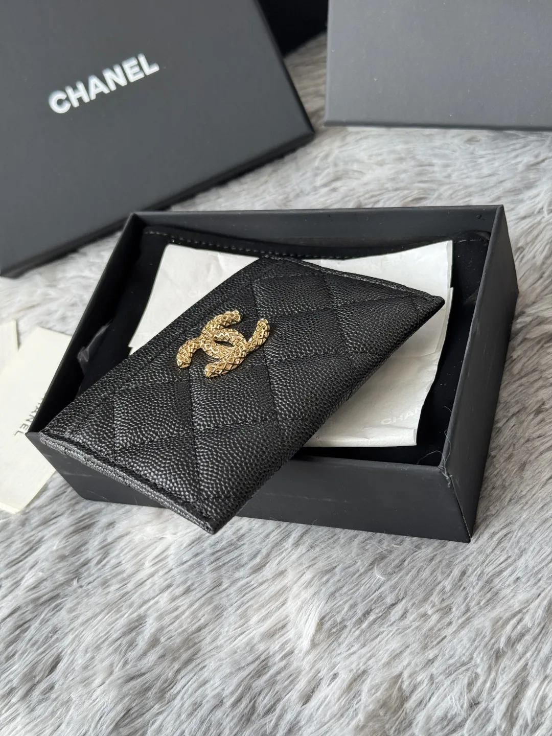 Chanel AP3188 pebble grain hollow card holder - Detail view 5