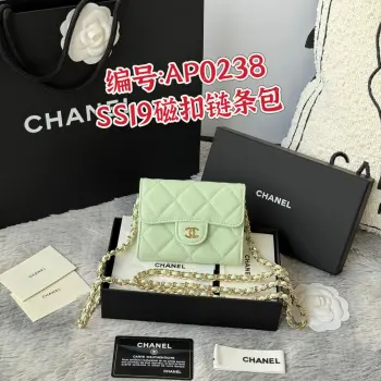 0238 SS19 Magnetic Snap Chain Bag Small Chanel Chain Bag