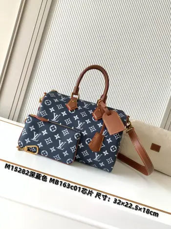 M15282蓝色布内里 Speedy P9 Bandouliere30手袋