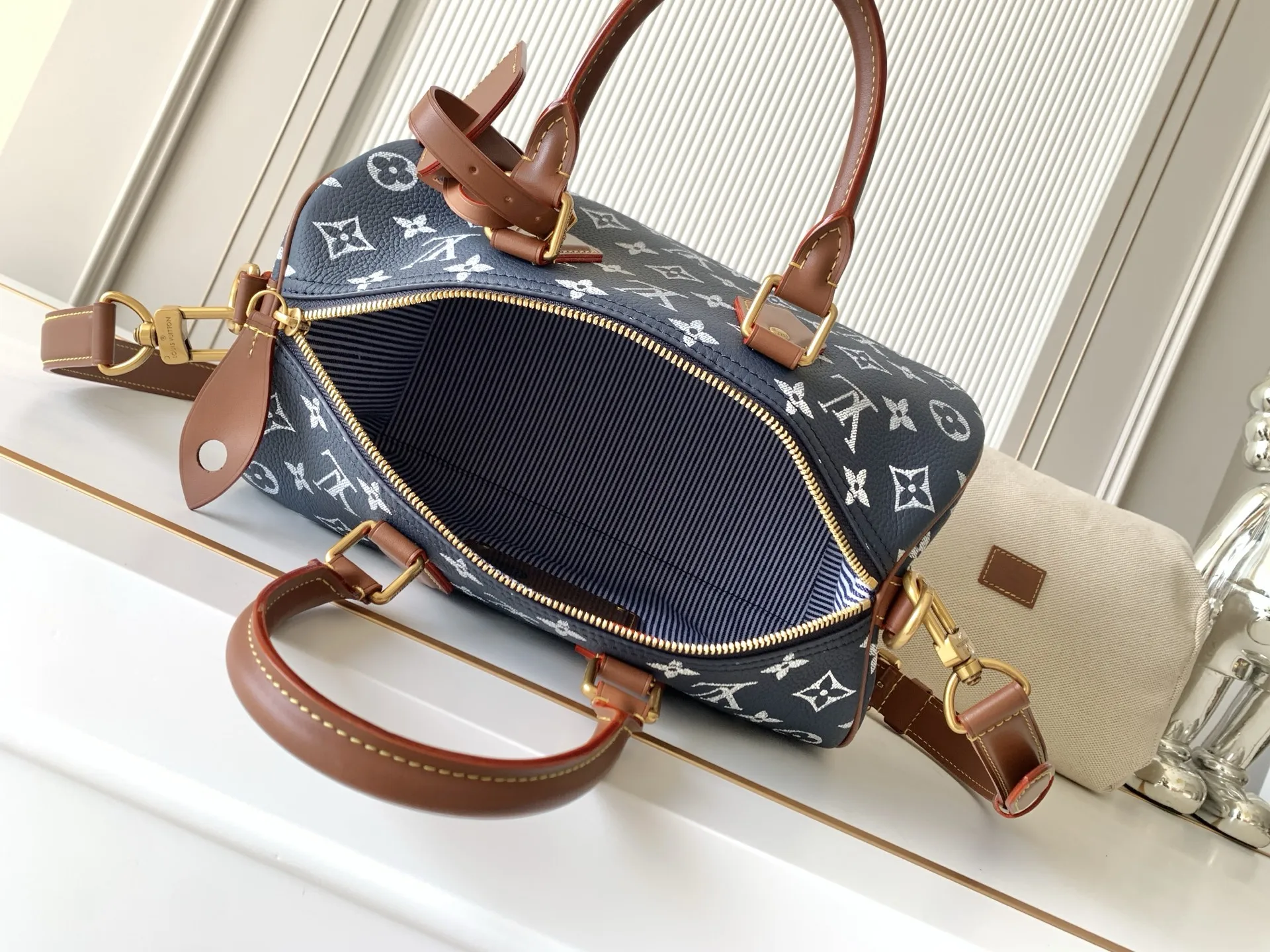 LVM15282蓝色布内里 Speedy P9 Bandouliere30手袋 - 细节图 8