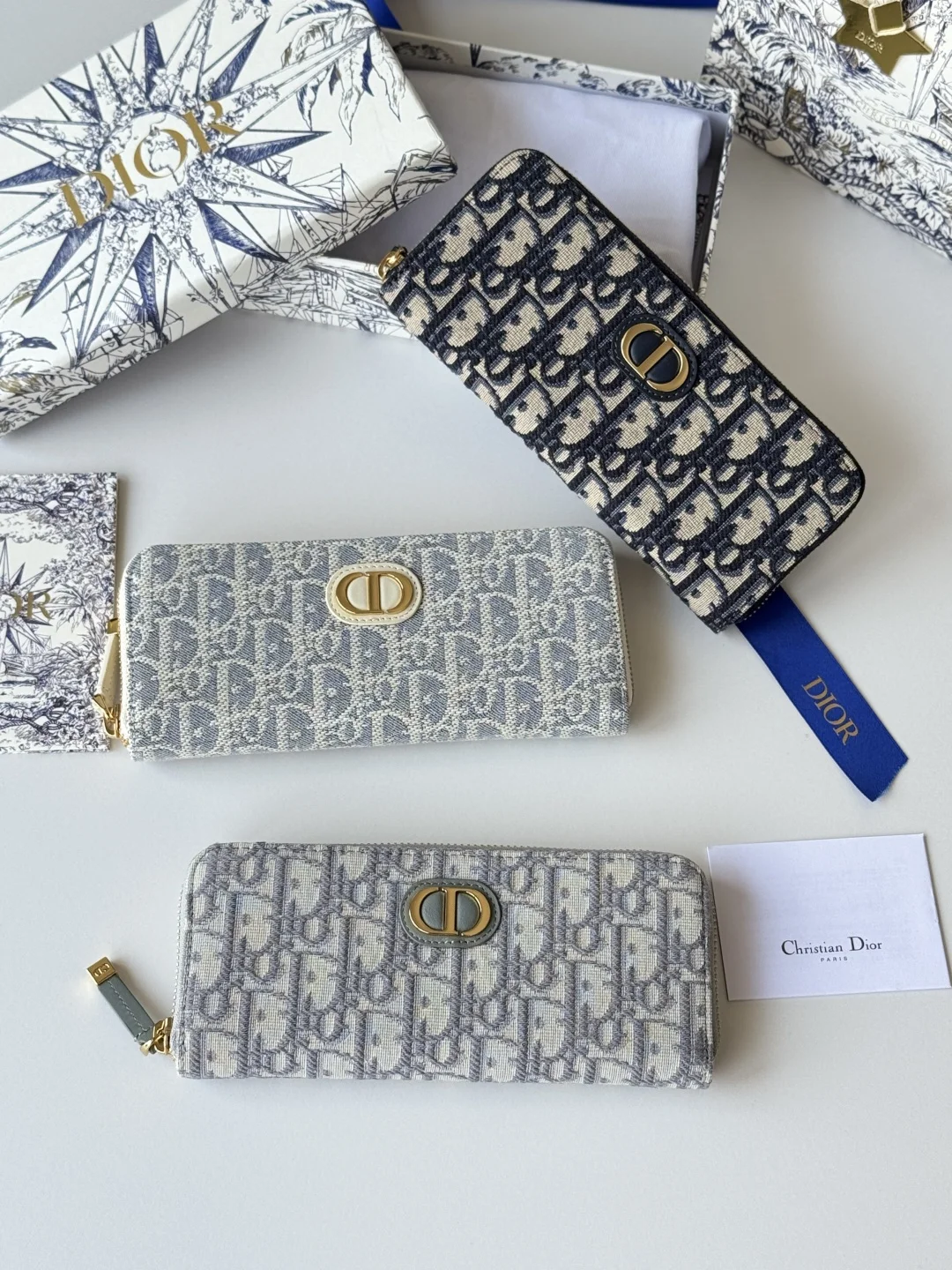 Dior S2189 Jacquard Fabric Long Zipper Wallet - Detail view 9