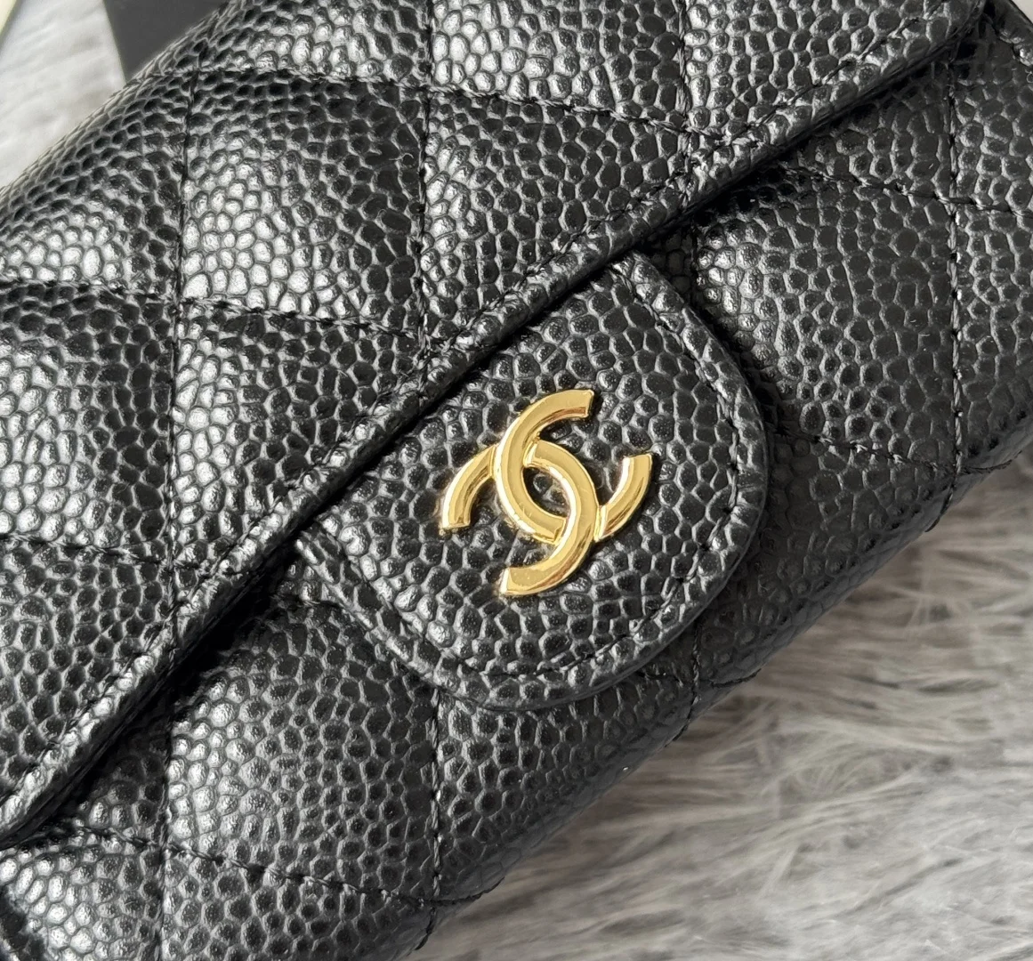 Chanel AP80799 Sheepskin Caviar Small Ball Pattern CF Card Holder - Detail view 5