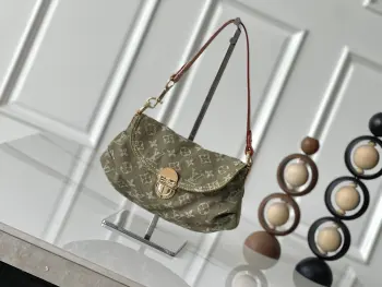 M95217 Celadon Denim Underarm Bag Vintage Denim Crossbody Bag Rare Vintage Denim Clutch