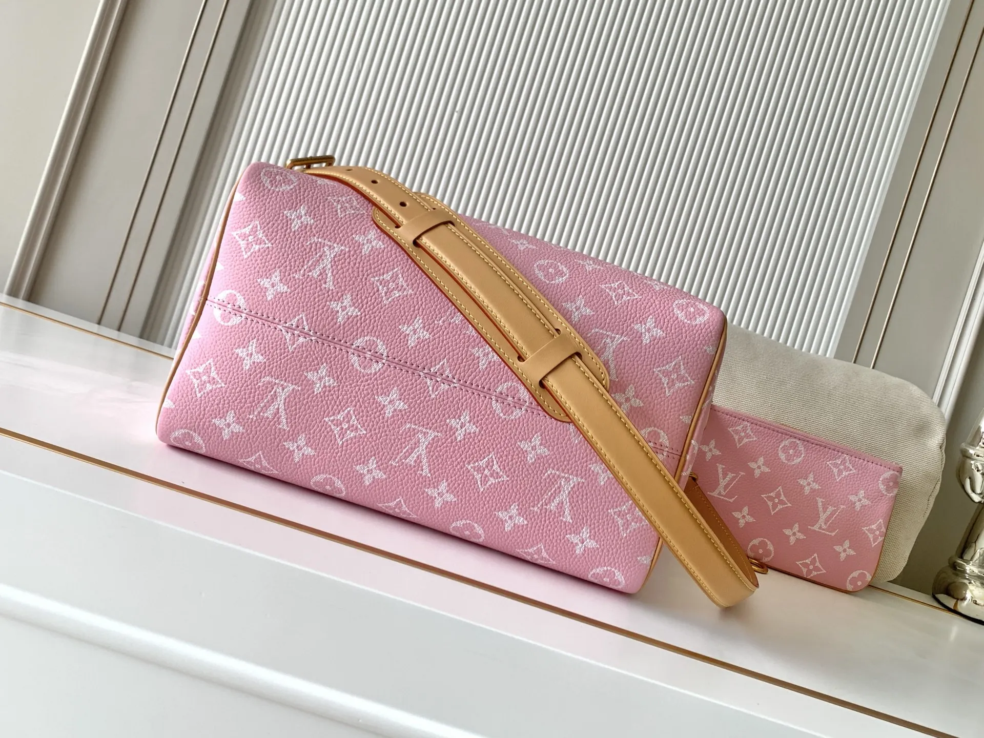 LVM13914粉色 Speedy P9 Bandouliere30手袋 - 细节图 4