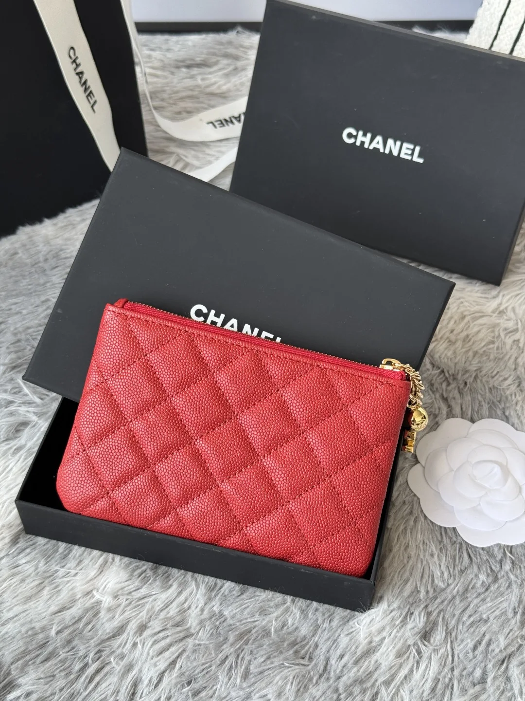Chanel A50168 Zipped Pendant Coin Purse Card Holder - Detail view 3
