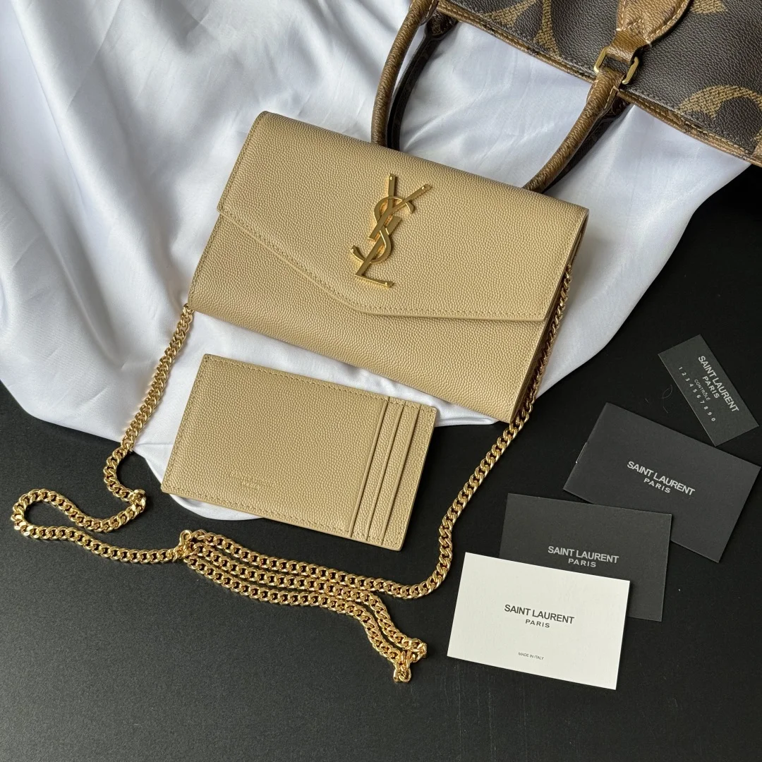 SAINT LAURENT 607788 Uptown Mini Envelope Bag Clutch - Detail view 1