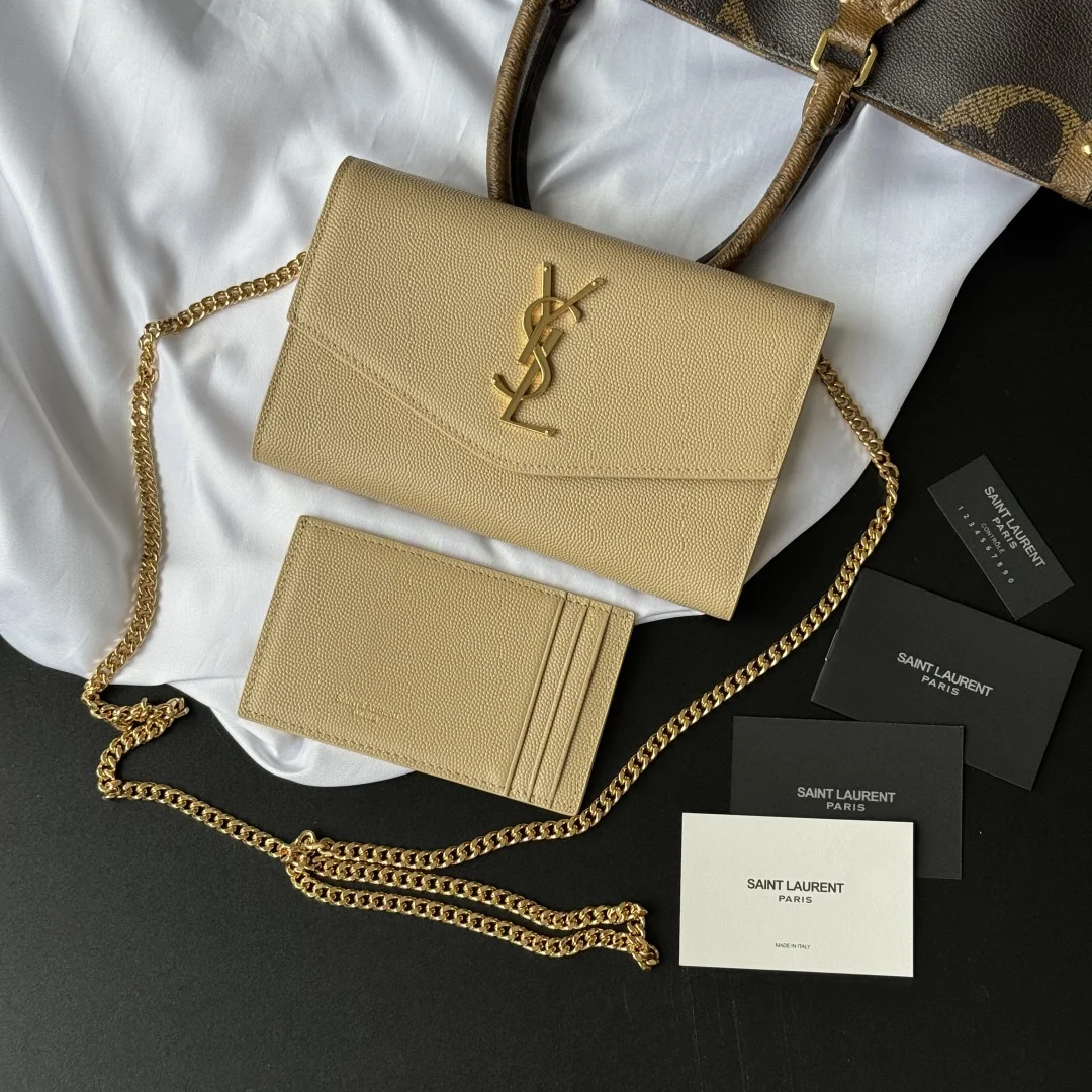 SAINT LAURENT 607788 Uptown Mini Envelope Bag Clutch - Detail view 2
