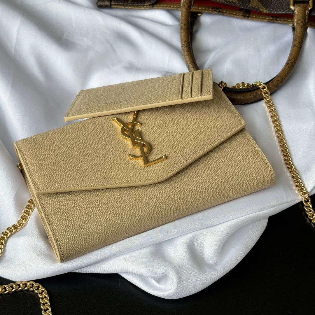 SAINT LAURENT 607788 Uptown Mini Envelope Bag Clutch - Detail view 4
