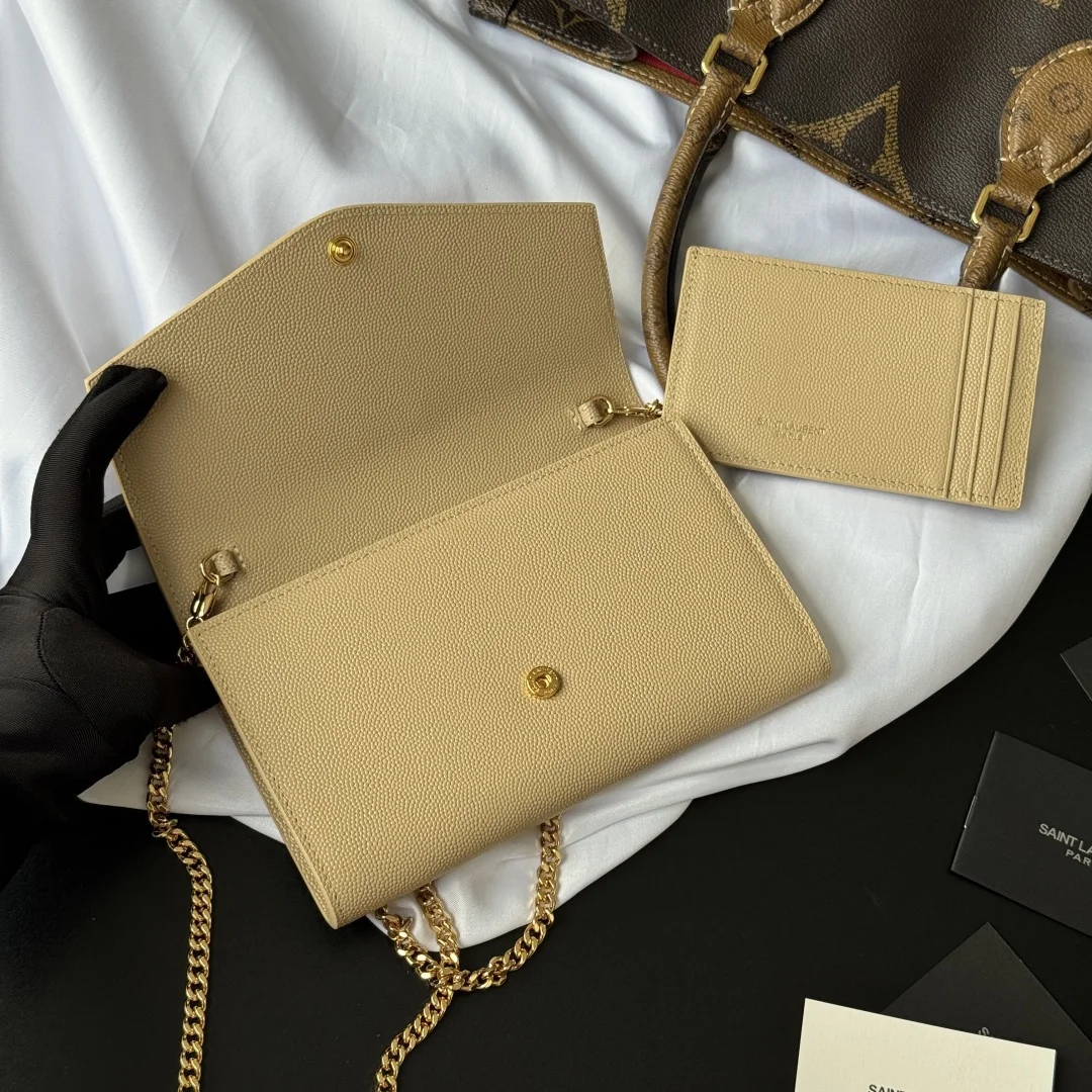 SAINT LAURENT 607788 Uptown Mini Envelope Bag Clutch - Detail view 6
