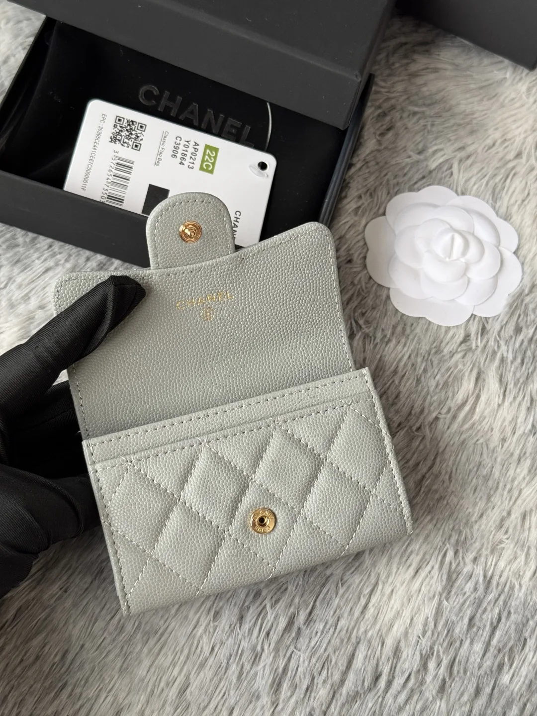 Chanel AP0214 Small Ball Caviar CF Cardholder - Detail view 7