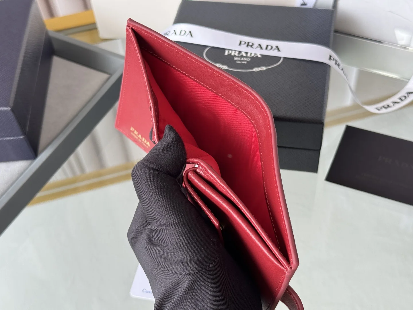 Prada 1MV204 Small Card Holder Wallet - Detail view 12