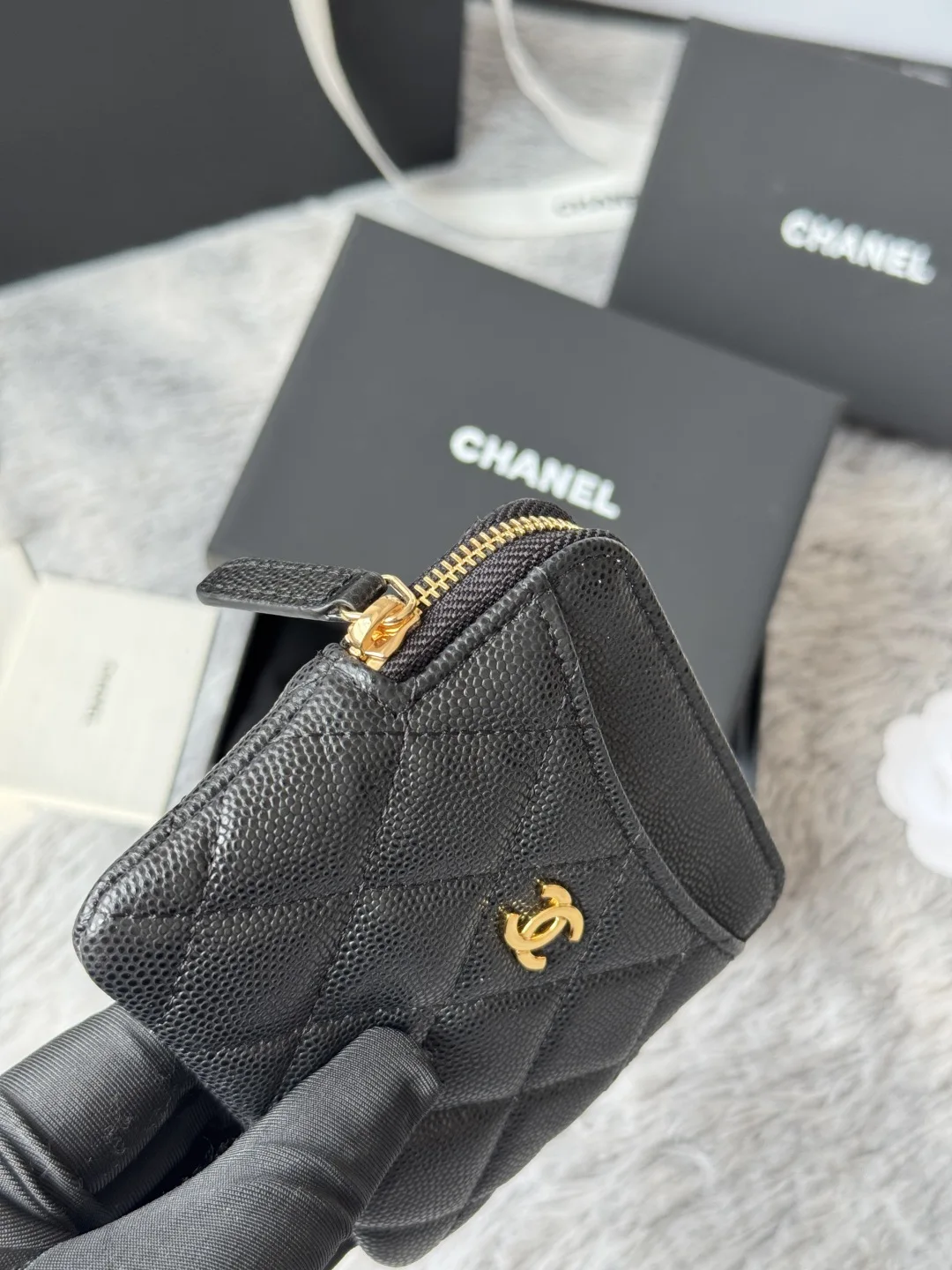 Chanel AP2061 Calfskin Chanel Coin Purse - Detail view 6