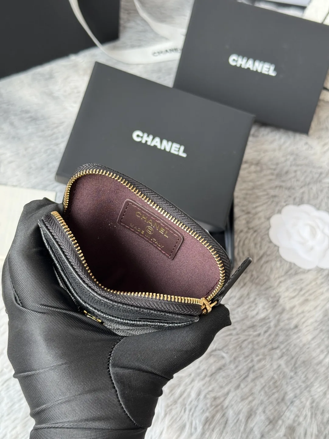 Chanel AP2061 Calfskin Chanel Coin Purse - Detail view 8
