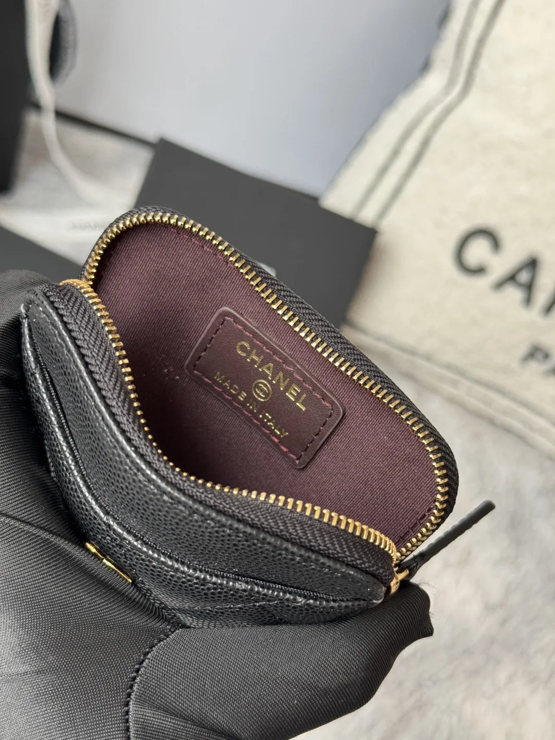 Chanel AP2061 Calfskin Chanel Coin Purse - Detail view 9