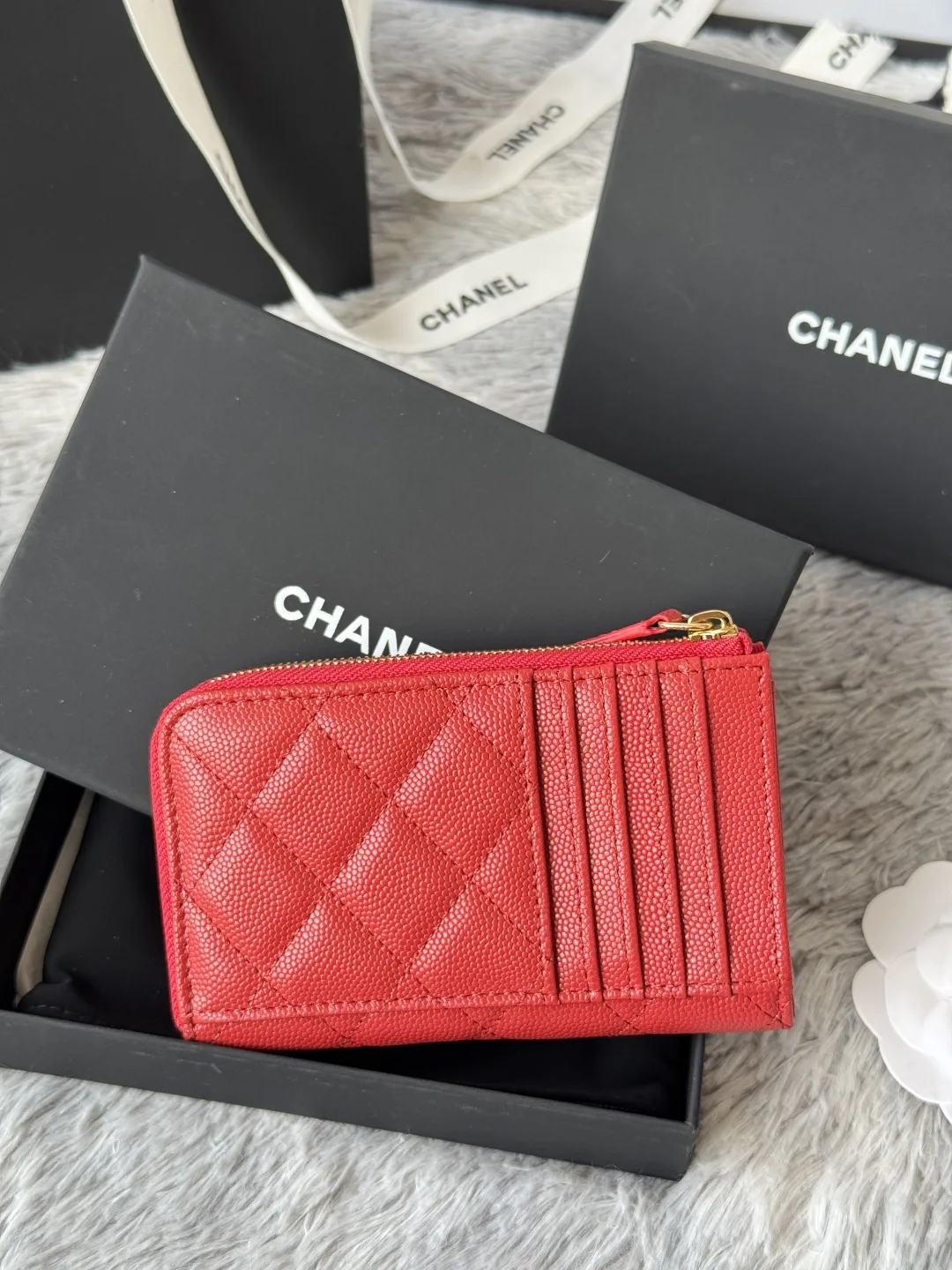 Chanel A3179 2024 7-shaped single pull card holder - Detail view 3