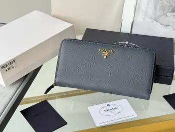 1ML506 Saffiano Leather Zip-Around Wallet