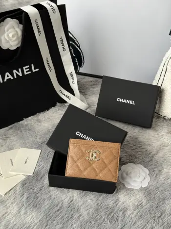 AP3048 22k embossed logo large double C card holder