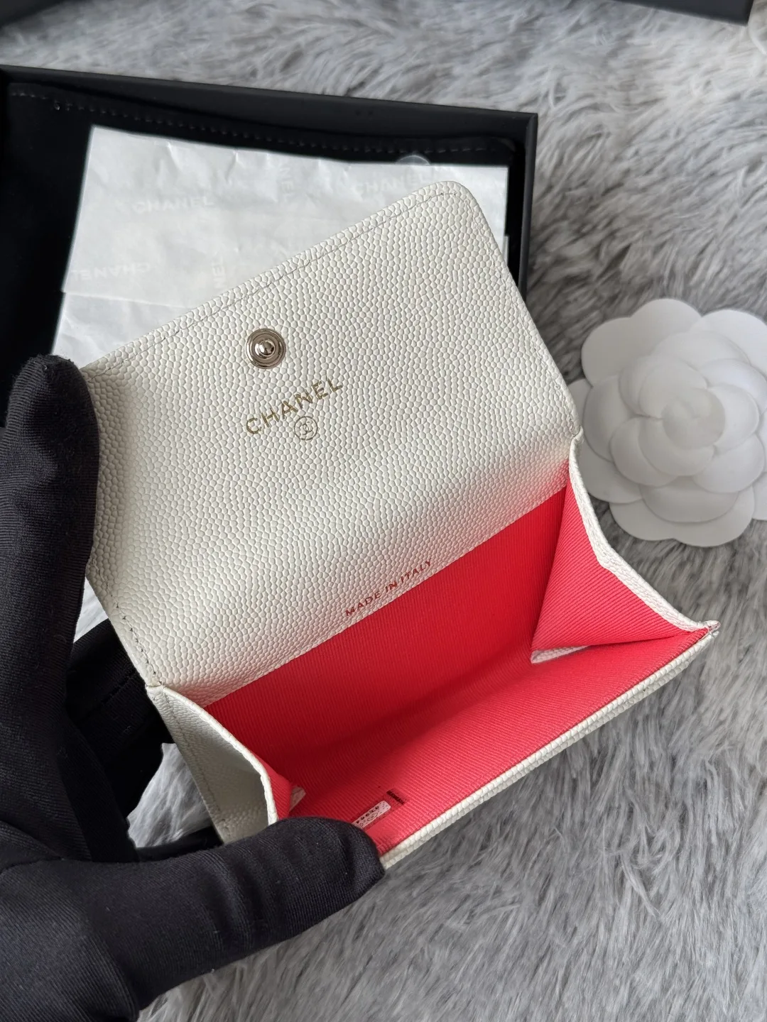 Chanel AP3187 Caviar Cardholder Coin Purse - Detail view 7
