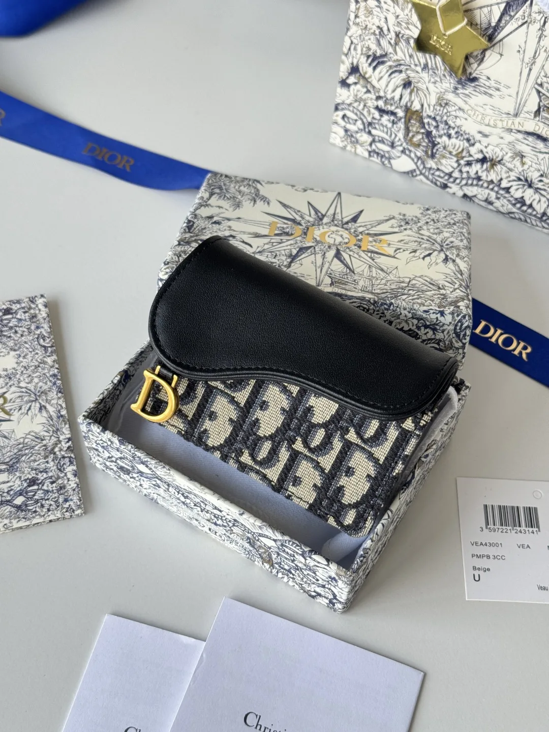 Dior Oblique Saddle Card Holder - Detail view 2