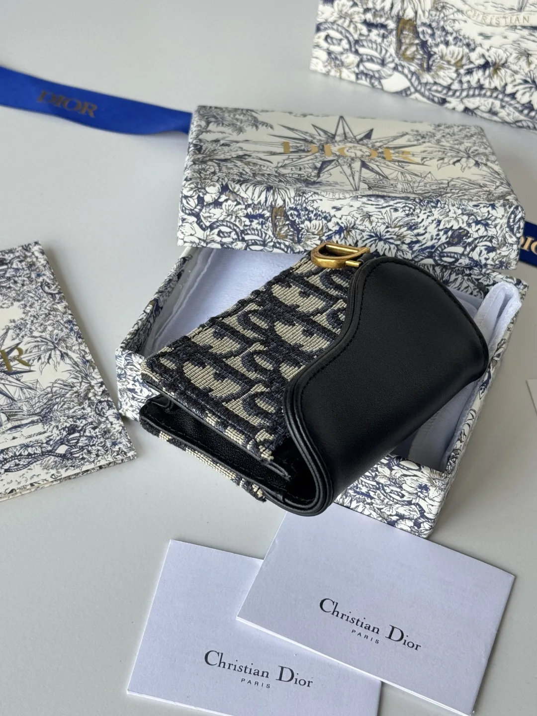 Dior Oblique Saddle Card Holder - Detail view 4