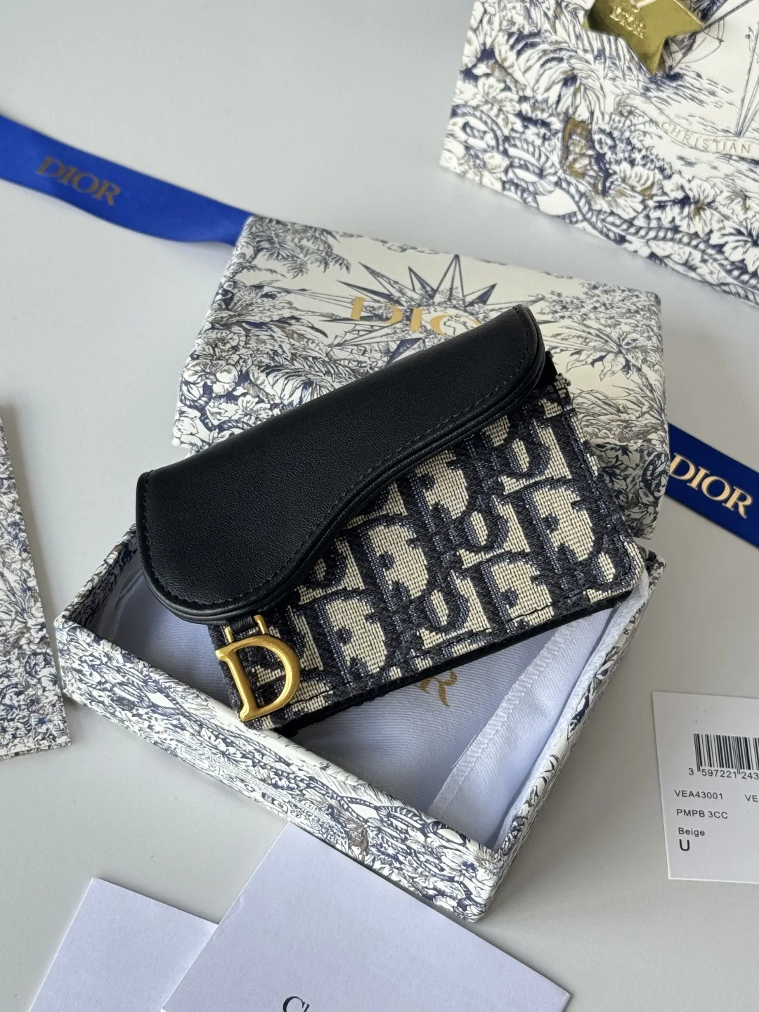 Dior Oblique Saddle Card Holder - Detail view 6