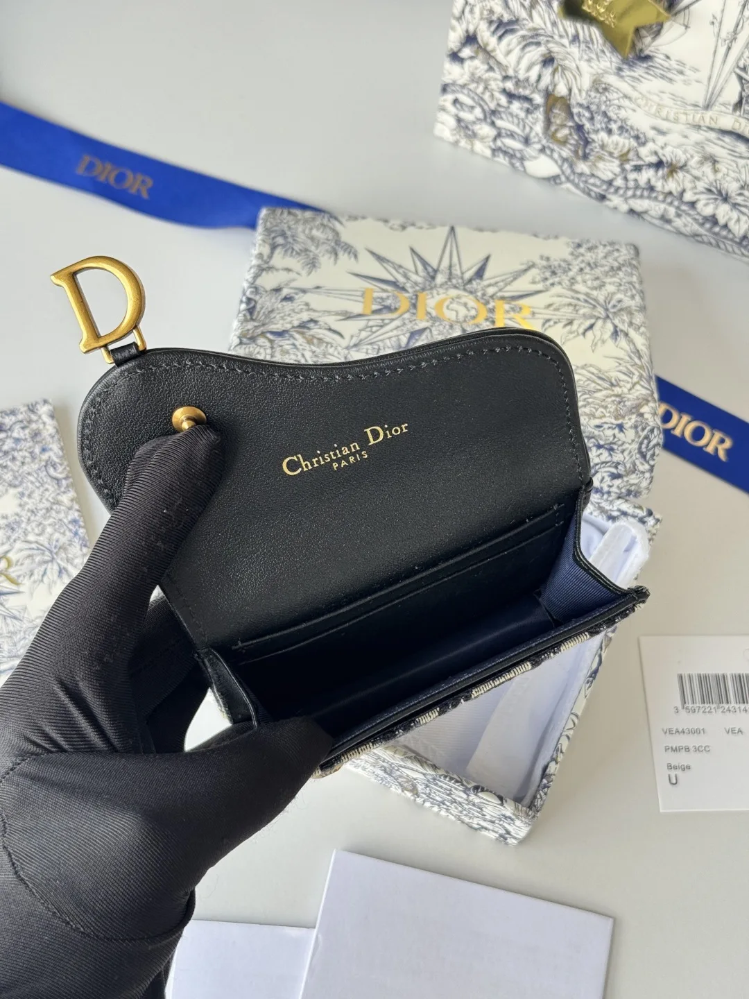 Dior Oblique Saddle Card Holder - Detail view 10