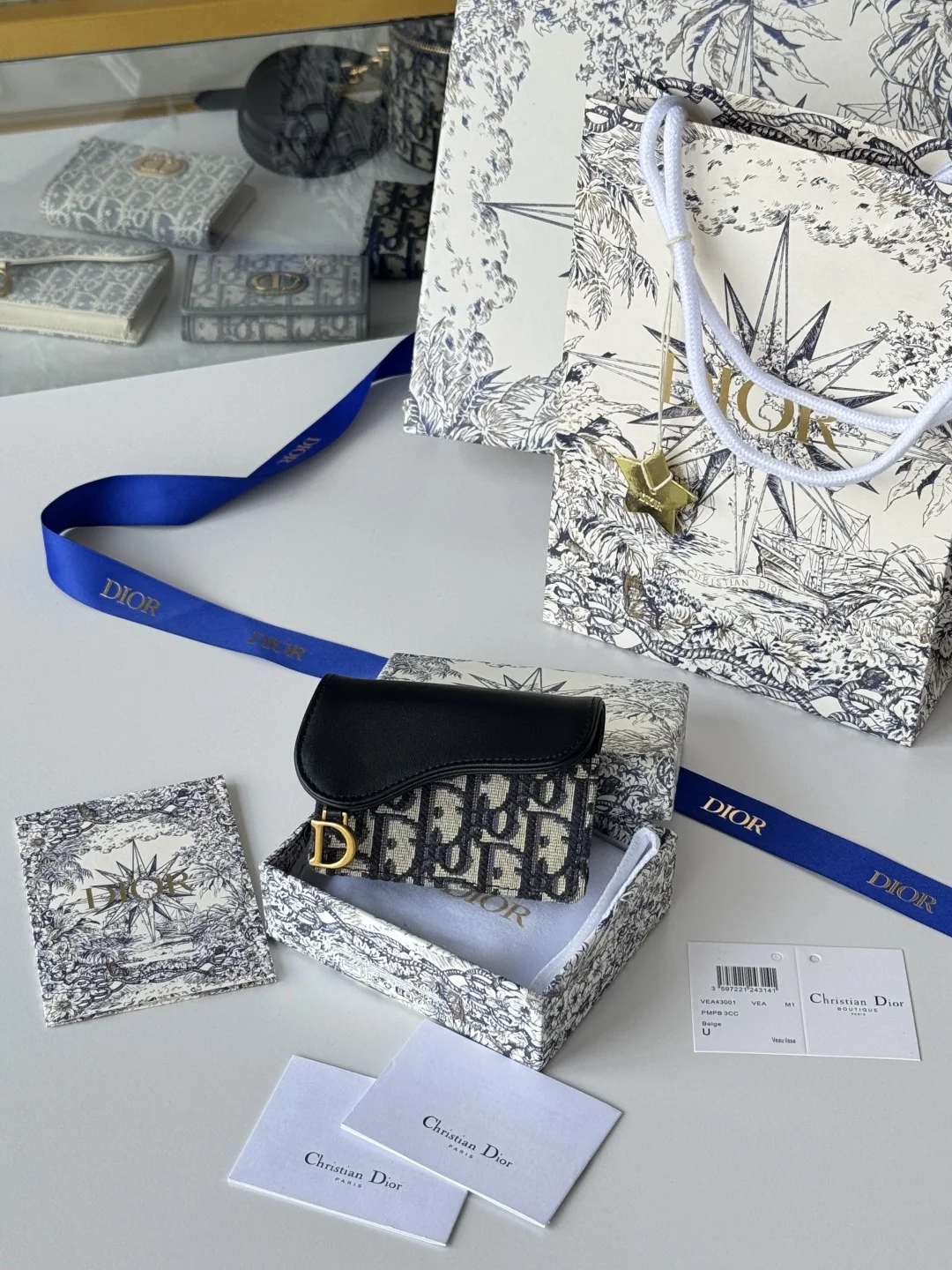 Dior Oblique Saddle Card Holder - Detail view 12
