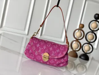 M95216 Purple Denim Crossbody Bag, Vintage Discontinued Limited Edition