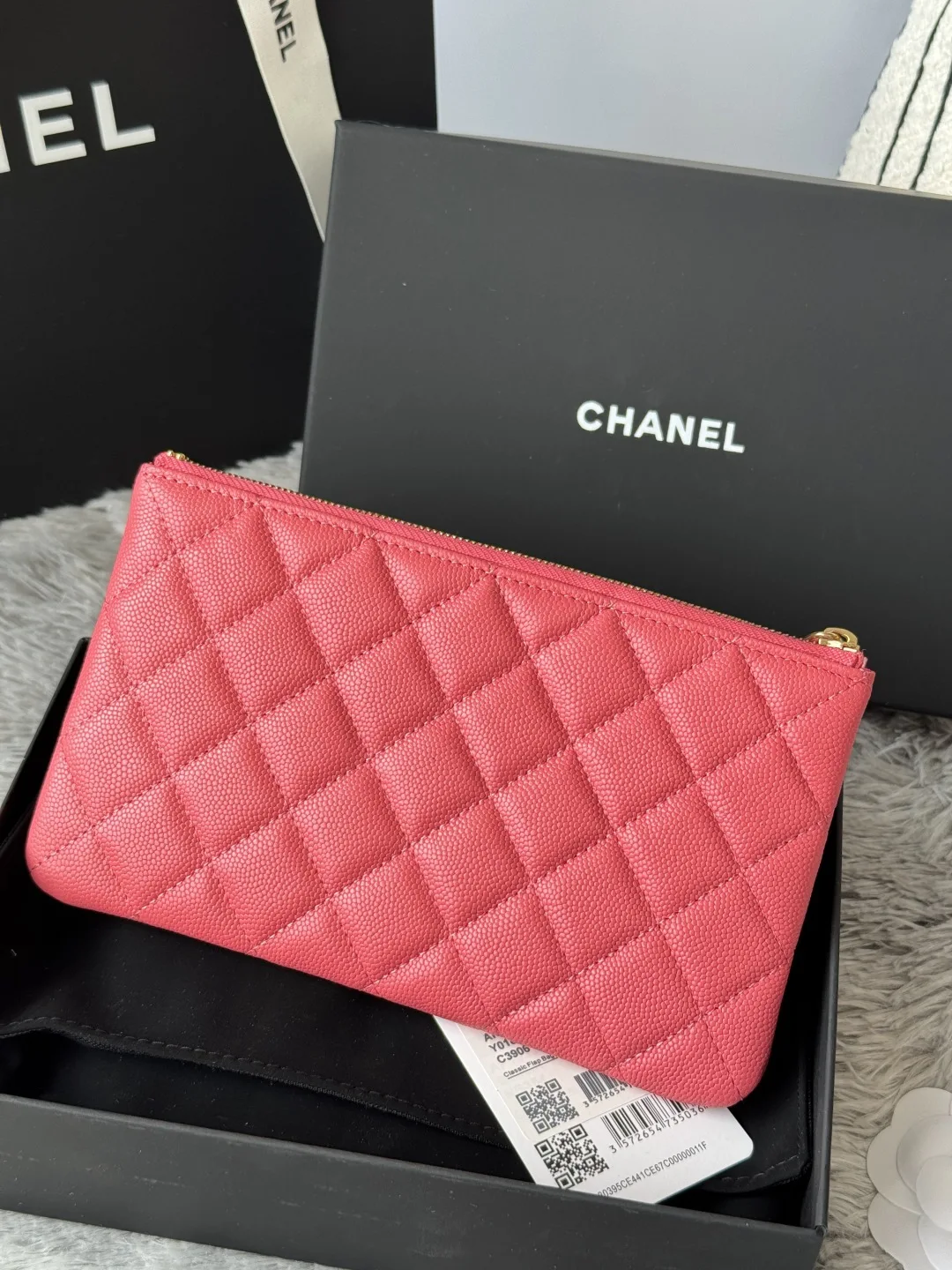 Chanel AP1071 New Ball Grain Diamond Pattern Coin Purse Clutch - Detail view 3