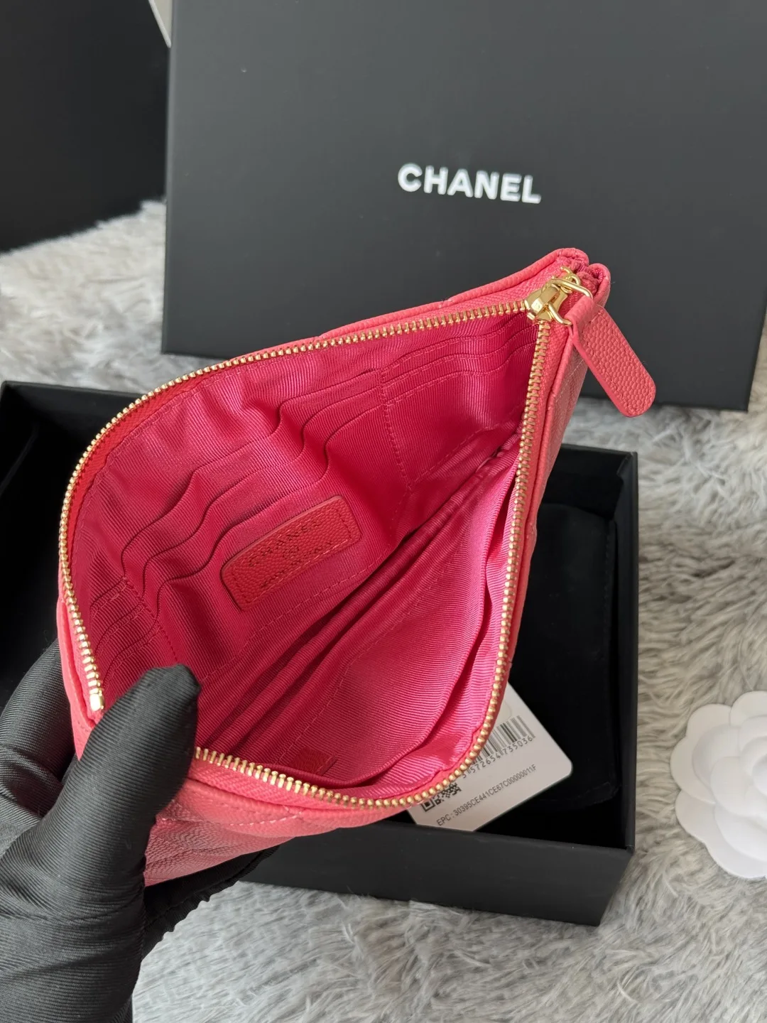 Chanel AP1071 New Ball Grain Diamond Pattern Coin Purse Clutch - Detail view 8