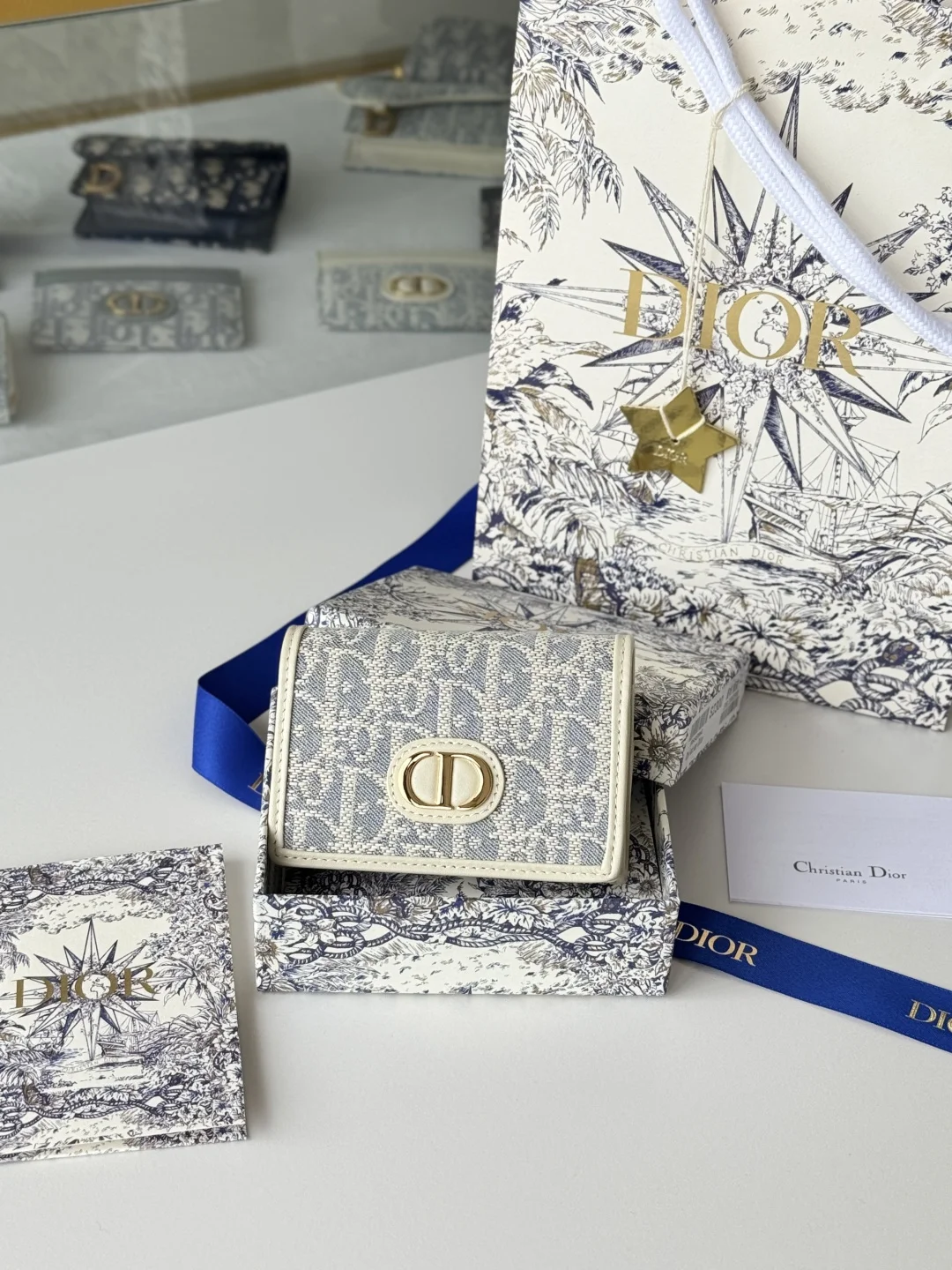 Dior S2300UWHC_M30G Caro Card Holder Coin Purse - Detail view 1